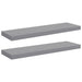 Rafturi de perete suspendate, 2 buc., gri, 80x23,5x3,8 cm, MDF - WALTI WALTI