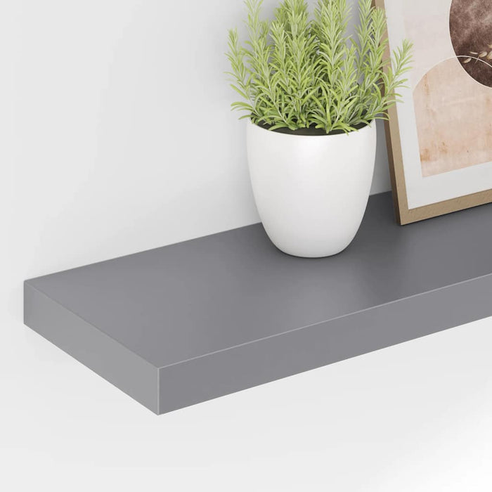 Rafturi de perete suspendate, 2 buc., gri, 80x23,5x3,8 cm, MDF - WALTI WALTI