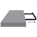 Raft de perete suspendat, gri, 90x23,5x3,8 cm, MDF - WALTI WALTI