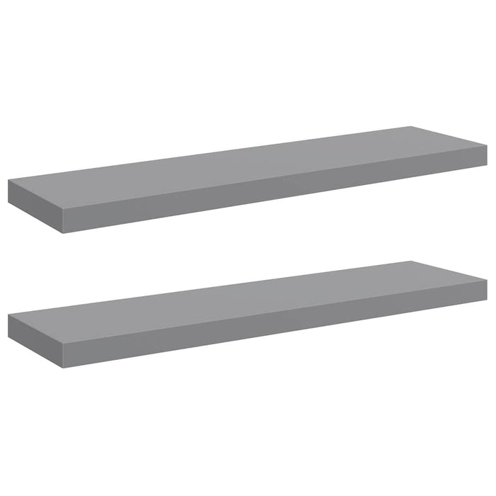 Rafturi de perete suspendate, 2 buc., gri, 90x23,5x3,8 cm, MDF - WALTI WALTI