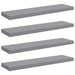 Rafturi de perete suspendate, 4 buc., gri, 90x23,5x3,8 cm, MDF - WALTI WALTI