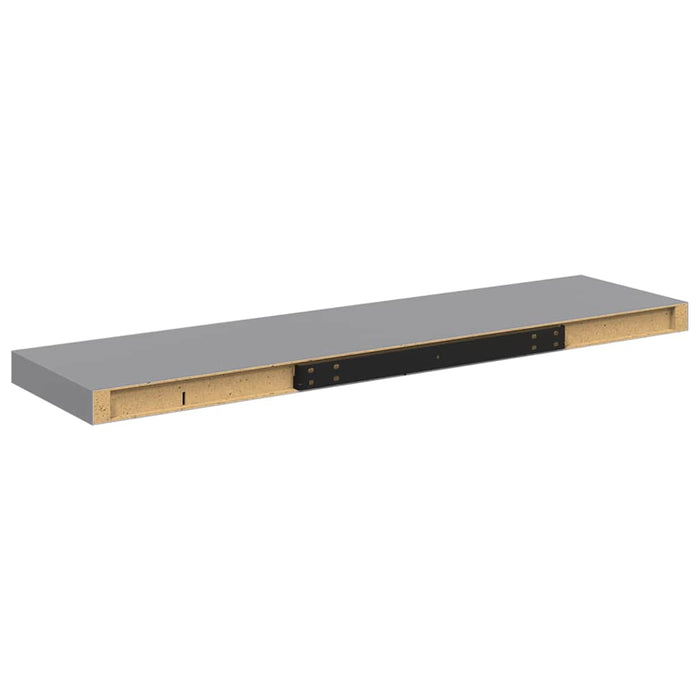 Rafturi de perete suspendate, 4 buc., gri, 90x23,5x3,8 cm, MDF - WALTI WALTI