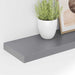 Raft de perete suspendat, gri, 120x23,5x3,8 cm, MDF - WALTI WALTI
