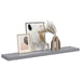Raft de perete suspendat, gri, 120x23,5x3,8 cm, MDF - WALTI WALTI