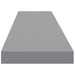 Raft de perete suspendat, gri, 120x23,5x3,8 cm, MDF - WALTI WALTI