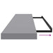 Raft de perete suspendat, gri, 120x23,5x3,8 cm, MDF - WALTI WALTI