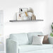 Raft de perete suspendat, gri, 120x23,5x3,8 cm, MDF - WALTI WALTI