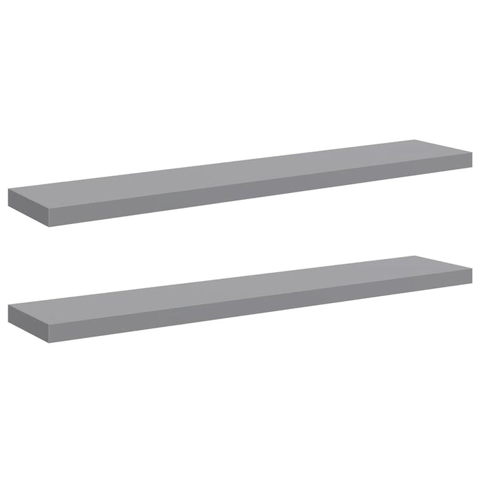 Rafturi de perete suspendate, 2 buc., gri, 120x23,5x3,8 cm, MDF - WALTI WALTI