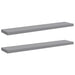 Rafturi de perete suspendate, 2 buc., gri, 120x23,5x3,8 cm, MDF - WALTI WALTI