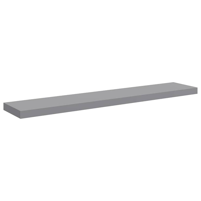 Rafturi de perete suspendate, 4 buc., gri, 120x23,5x3,8 cm, MDF WALTI