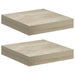 Rafturi perete suspendate, 2 buc., stejar, 23x23,5x3,8 cm, MDF - WALTI WALTI