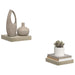Rafturi perete suspendate, 2 buc., stejar, 23x23,5x3,8 cm, MDF - WALTI WALTI
