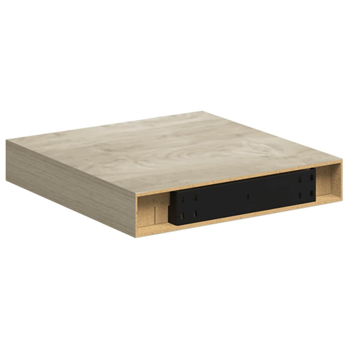 Rafturi perete suspendate, 2 buc., stejar, 23x23,5x3,8 cm, MDF - WALTI WALTI