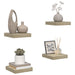 Rafturi perete suspendate, 4 buc., stejar, 23x23,5x3,8 cm, MDF - WALTI WALTI