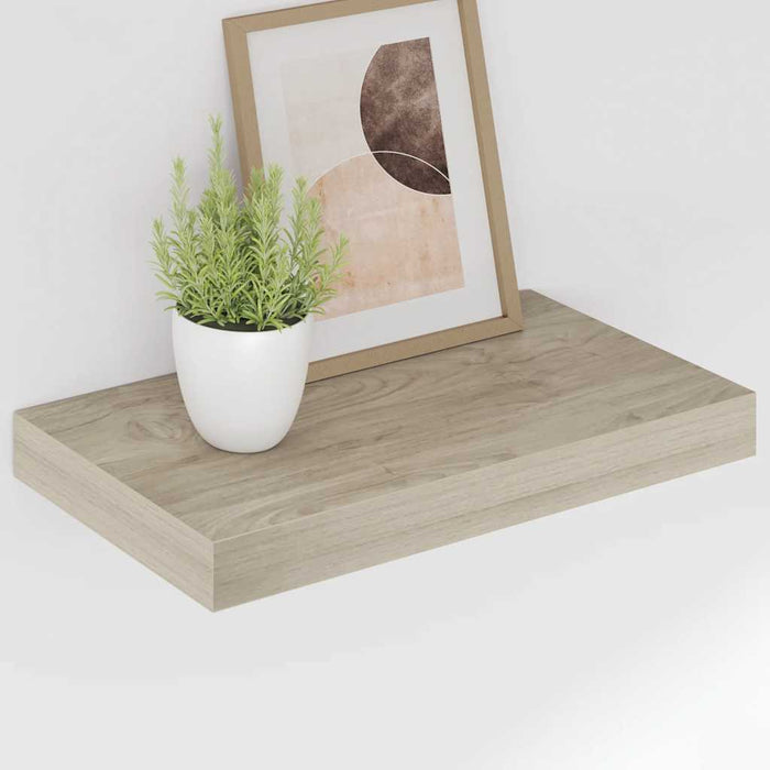 Raft de perete suspendat, stejar, 40x23,5x3,8 cm, MDF WALTI