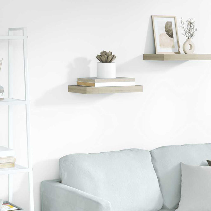 Raft de perete suspendat, stejar, 40x23,5x3,8 cm, MDF WALTI