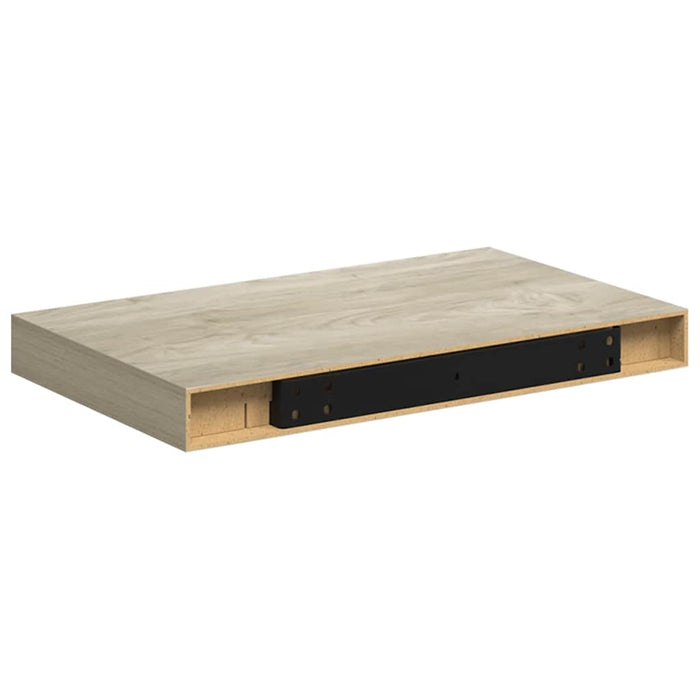 Rafturi de perete suspendate, 2 buc., stejar, 40x23,5x3,8 cm, MDF WALTI