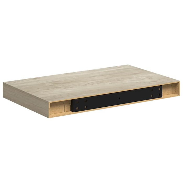 Rafturi de perete suspendate, 4 buc., stejar, 40x23,5x3,8 cm, MDF WALTI