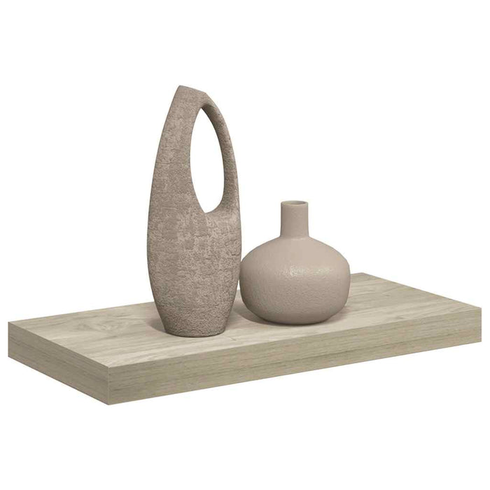 Raft de perete suspendat, stejar, 50x23,5x3,8 cm, MDF WALTI