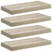 Rafturi de perete suspendate, 4 buc., stejar, 50x23x3,8 cm, MDF - WALTI WALTI