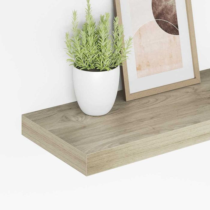 Rafturi de perete suspendate, 4 buc., stejar, 50x23x3,8 cm, MDF - WALTI WALTI