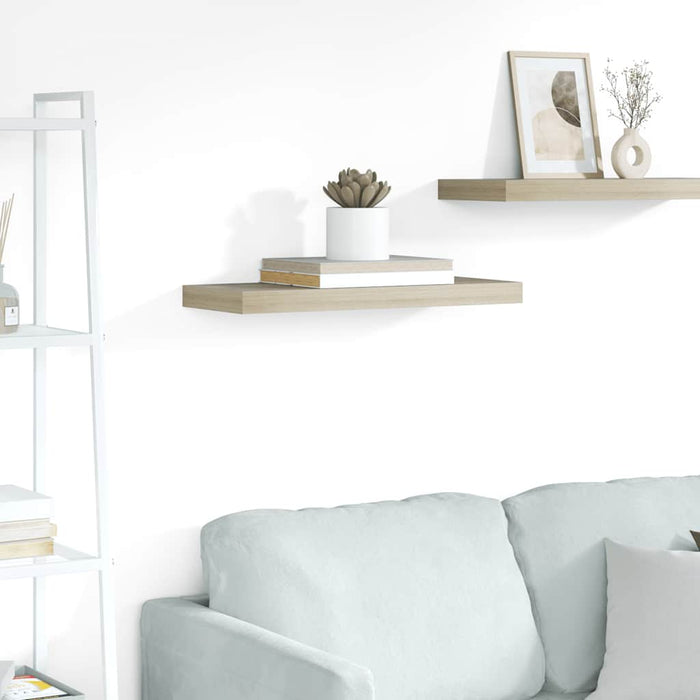 Raft de perete suspendat, stejar, 60x23,5x3,8 cm, MDF - WALTI WALTI