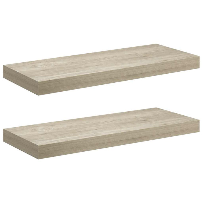 Rafturi de perete suspendate, 2 buc., stejar 60x23,5x3,8 cm MDF - WALTI WALTI