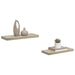 Rafturi de perete suspendate, 2 buc., stejar 60x23,5x3,8 cm MDF - WALTI WALTI
