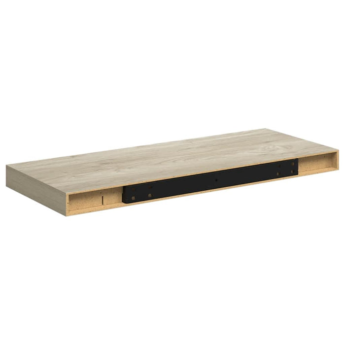 Rafturi de perete suspendate, 2 buc., stejar 60x23,5x3,8 cm MDF - WALTI WALTI