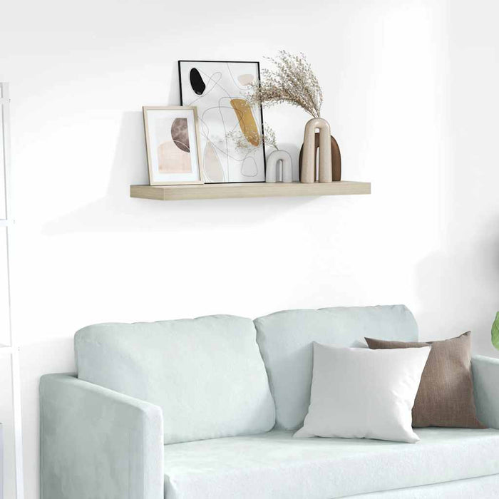 Raft de perete suspendat, stejar, 80x23,5x3,8 cm, MDF - WALTI WALTI