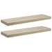 Rafturi de perete suspendate 2 buc., stejar, 80x23,5x3,8 cm MDF - WALTI WALTI