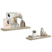 Rafturi de perete suspendate 2 buc., stejar, 80x23,5x3,8 cm MDF - WALTI WALTI