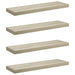 Rafturi de perete suspendate 4 buc., stejar, 80x23,5x3,8 cm MDF - WALTI WALTI
