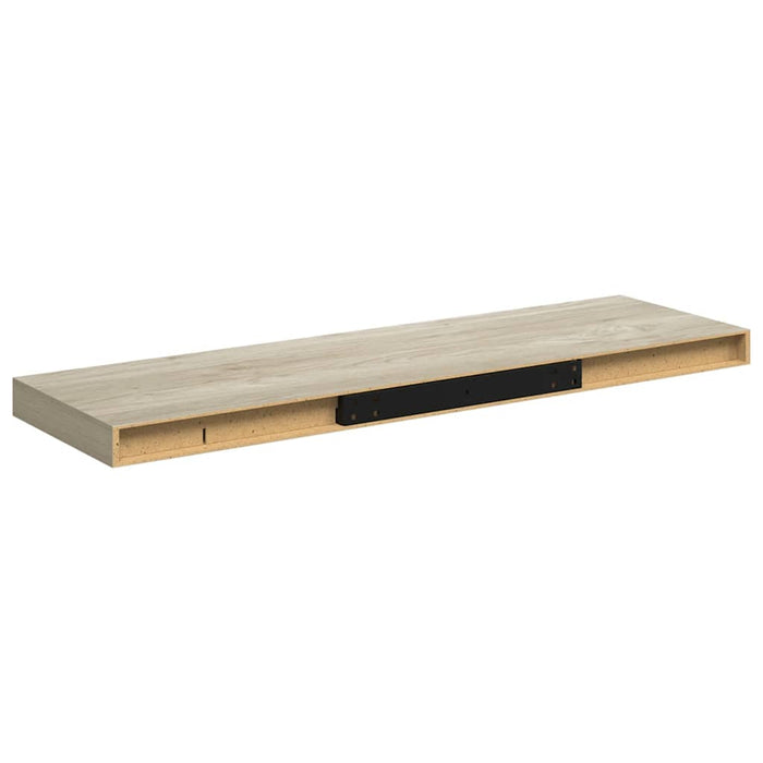 Rafturi de perete suspendate 4 buc., stejar, 80x23,5x3,8 cm MDF - WALTI WALTI