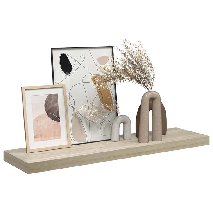 Raft de perete suspendat, stejar, 90x23,5x3,8 cm, MDF - WALTI WALTI