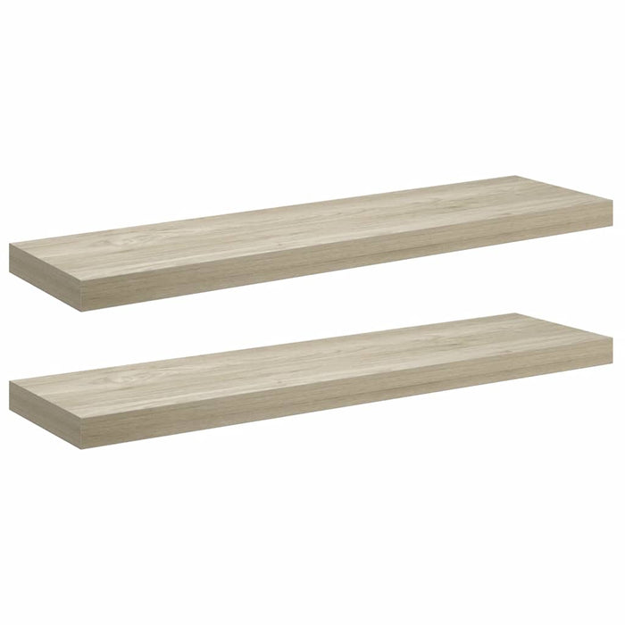 Rafturi de perete suspendate 2 buc., stejar, 90x23,5x3,8 cm MDF - WALTI WALTI