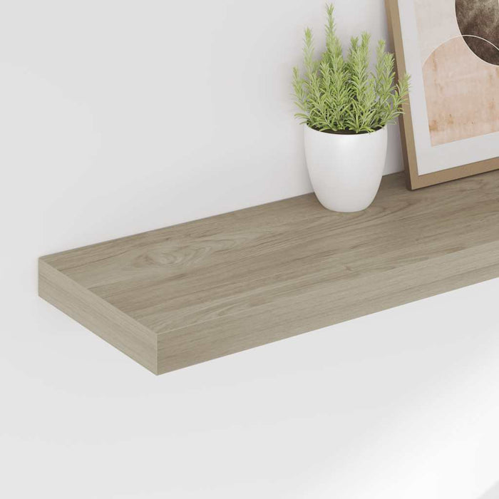 Rafturi de perete suspendate 2 buc., stejar, 90x23,5x3,8 cm MDF - WALTI WALTI