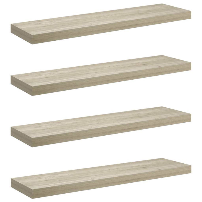 Rafturi de perete suspendate 4 buc. stejar, 90x23,5x3,8 cm, MDF - WALTI WALTI