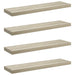 Rafturi de perete suspendate 4 buc. stejar, 90x23,5x3,8 cm, MDF - WALTI WALTI