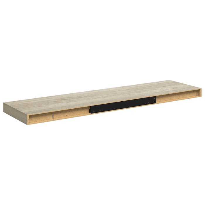 Rafturi de perete suspendate 4 buc. stejar, 90x23,5x3,8 cm, MDF - WALTI WALTI