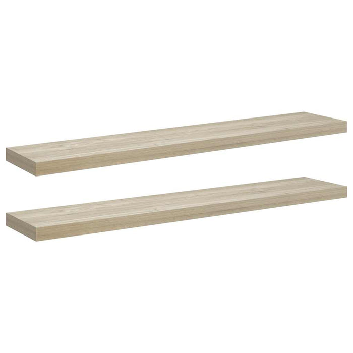 Rafturi perete suspendate, 2 buc., stejar, 120x23,5x3,8 cm, MDF - WALTI WALTI