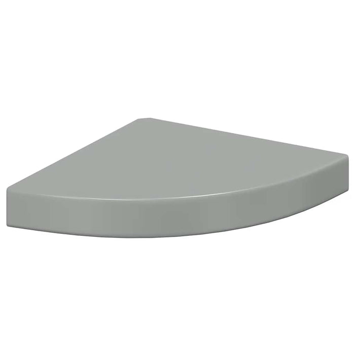 Raft colțar de perete, gri extralucios, 25x25x3,8 cm, MDF - WALTI WALTI