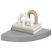 Raft colțar de perete, gri extralucios, 25x25x3,8 cm, MDF - WALTI WALTI