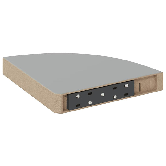 Raft colțar de perete, gri extralucios, 25x25x3,8 cm, MDF - WALTI WALTI
