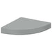 Rafturi colț perete, 2 buc., gri extralucios, 25x25x3,8 cm, MDF - WALTI WALTI