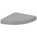 Rafturi colț perete, 4 buc., gri extralucios, 25x25x3,8 cm, MDF - WALTI WALTI