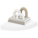Rafturi colțar de perete, 2 buc., alb, 25 x 25 x 3,8 cm, MDF - WALTI WALTI