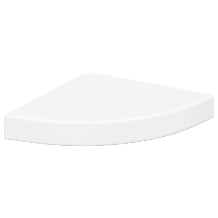 Rafturi colțar de perete, 2 buc., alb, 25 x 25 x 3,8 cm, MDF - WALTI WALTI