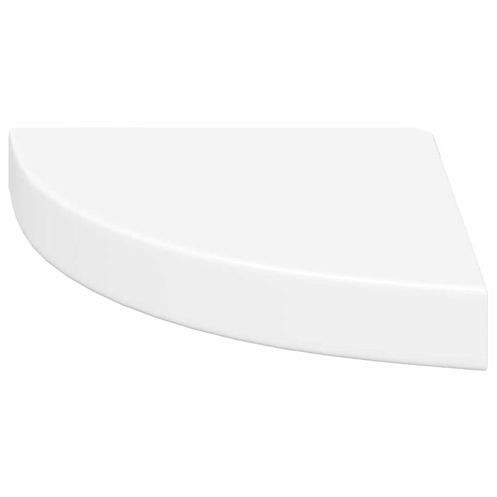 Rafturi colțar de perete, 2 buc., alb, 25 x 25 x 3,8 cm, MDF - WALTI WALTI