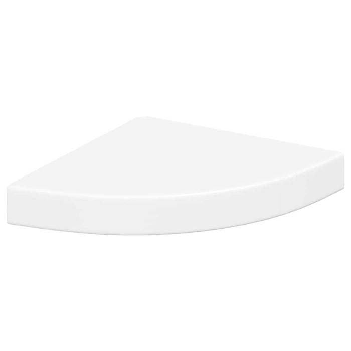 Rafturi colțar de perete, 4 buc., alb, 25 x 25 x 3,8 cm, MDF - WALTI WALTI